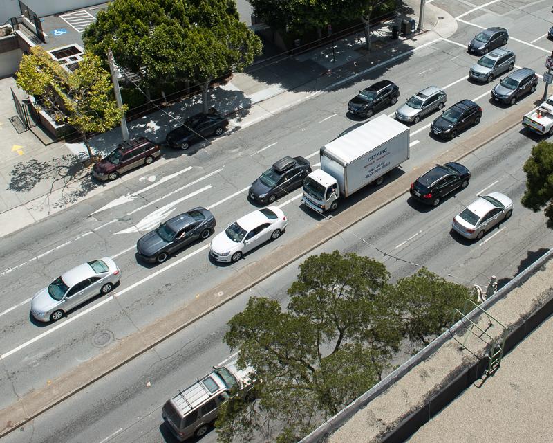 overhead view of traffic on van ness Link to list of drive and park projects