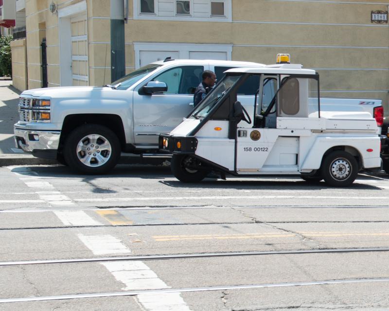 PCO vehicle on street.