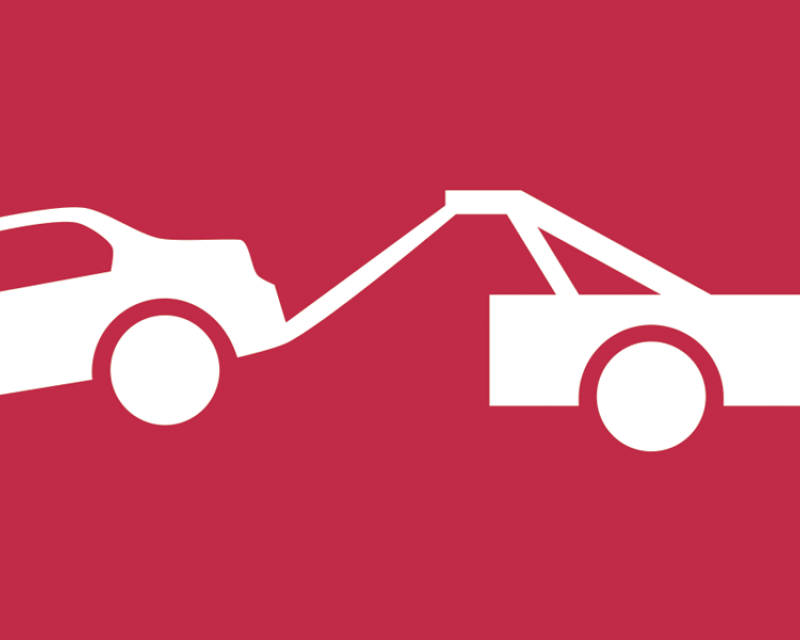 graphic of a car being towed