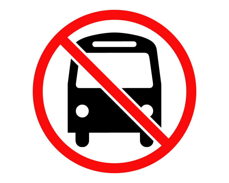 symbol for no bus service