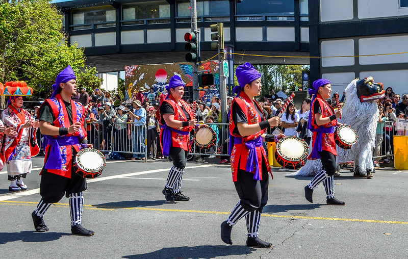 Drummers in Cherry Blossom Parade