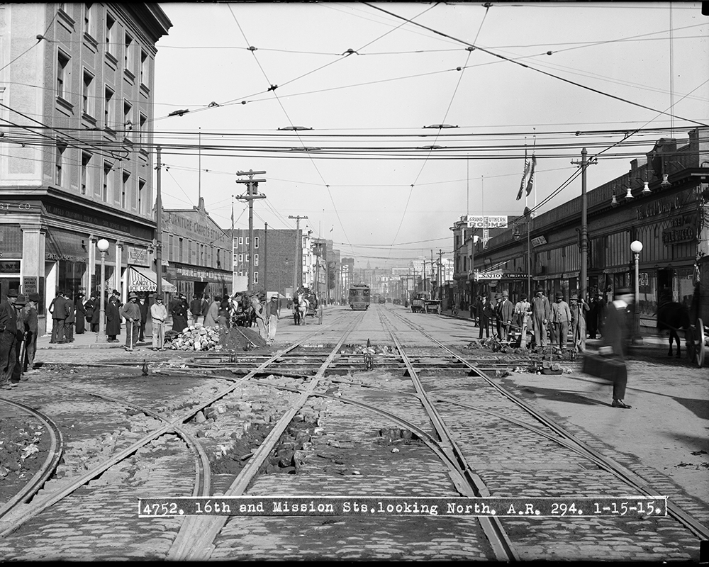 Mission & 16th looking north in 1915