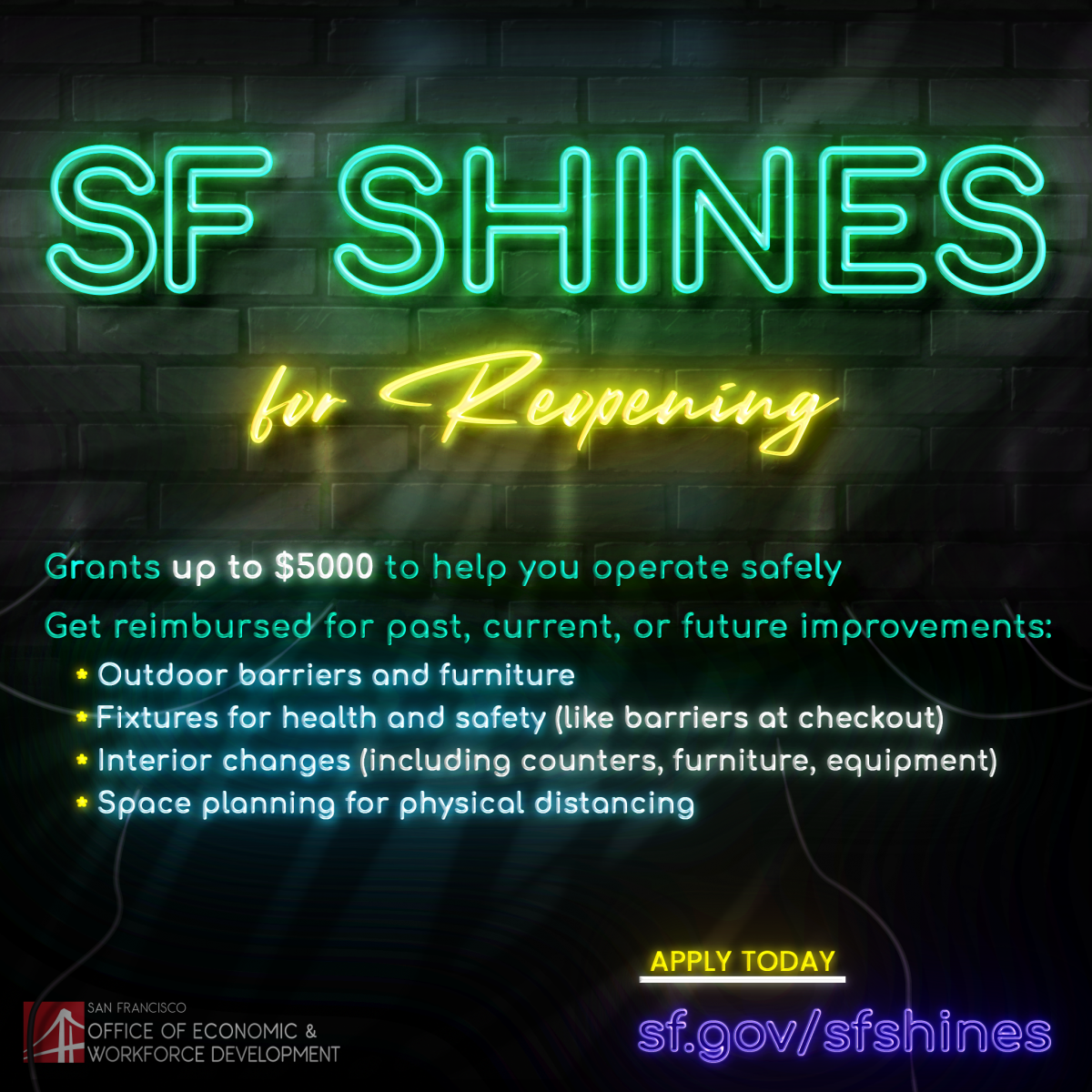 SF Shines program information flyer