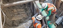 Underground construction provides utility improvements.