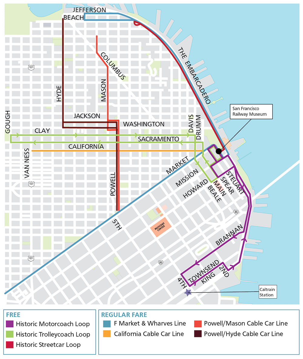 map of routes for muni heritage weekend event