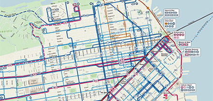 SFMTA Street and Transit Map of San Francisco