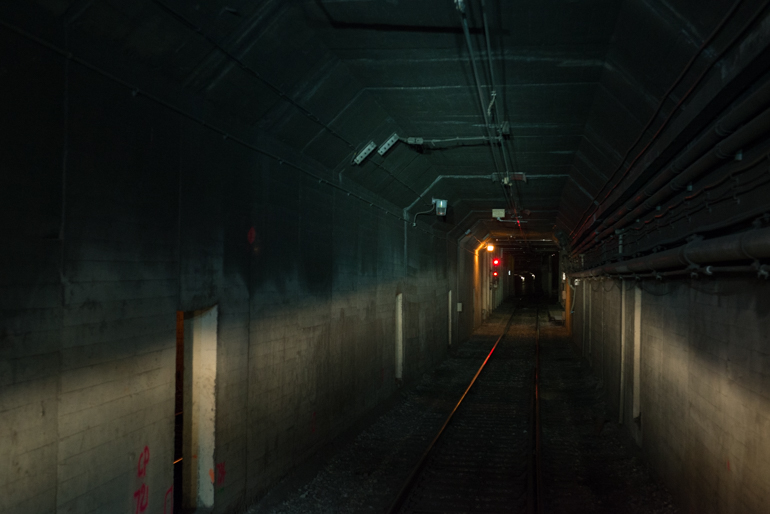 Tunnel Approaching Abandoned Eureka Station inside Twin Peaks Tunnel | September 19, 2015
