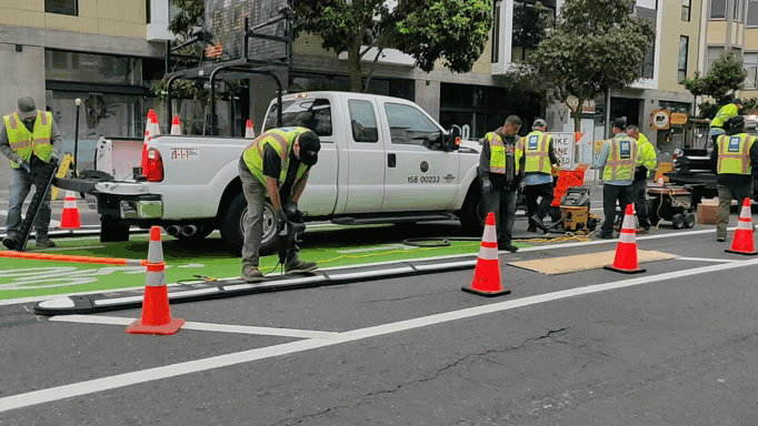 Construction on Valencia Street