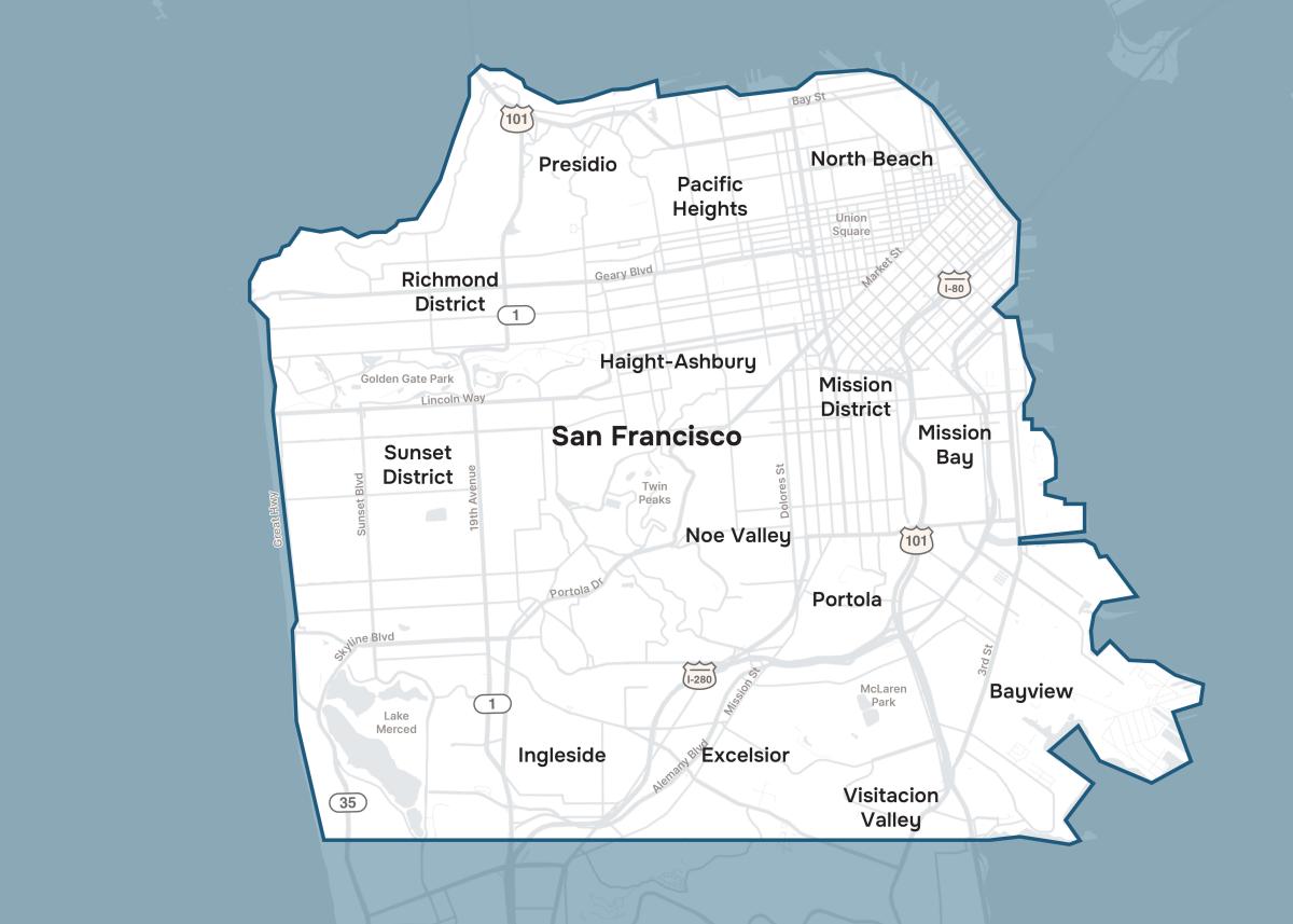 Fog City Access Service Map 