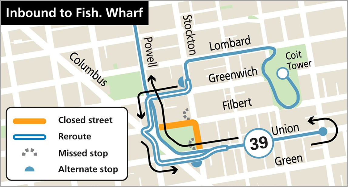 Pizza, Bagel, Beer Festival IB 39 Reroute Map