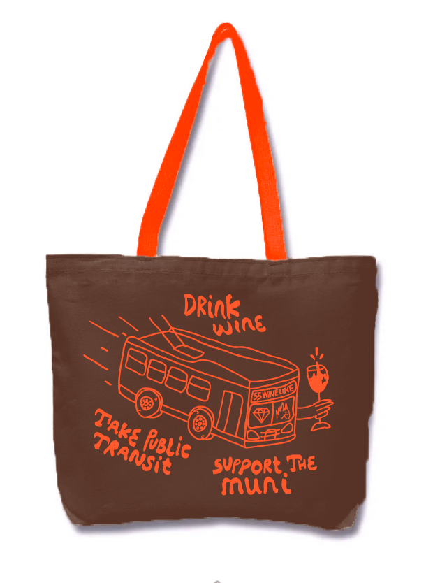 Commemorative tote bag for the 55 Dogpatch Wine Progressive