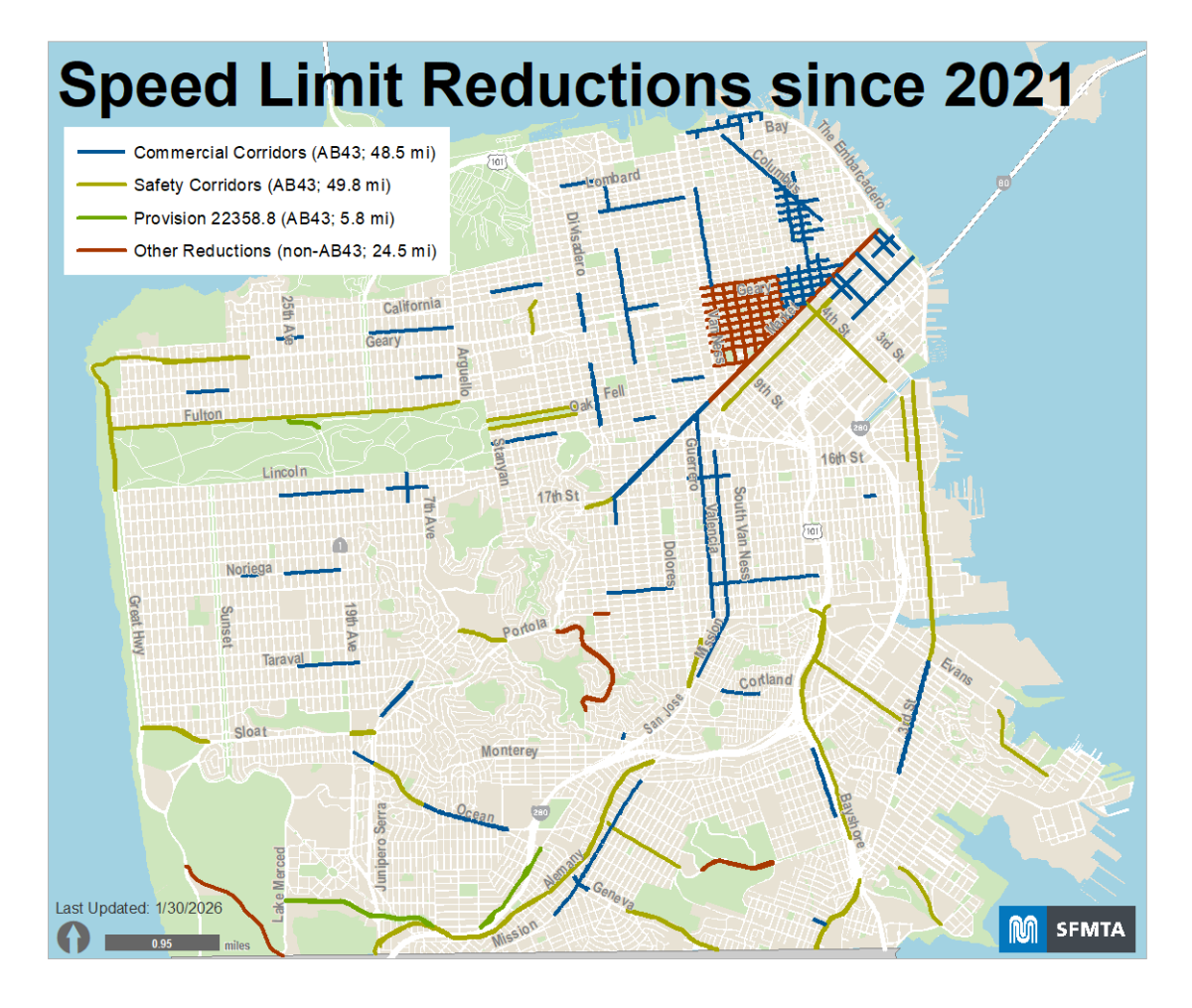 Speed Limit Reductions since 2021