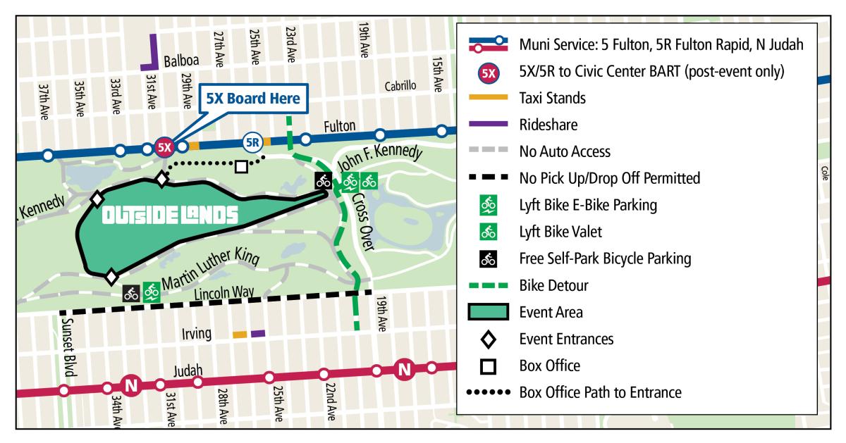 Outside Lands Map and Legend