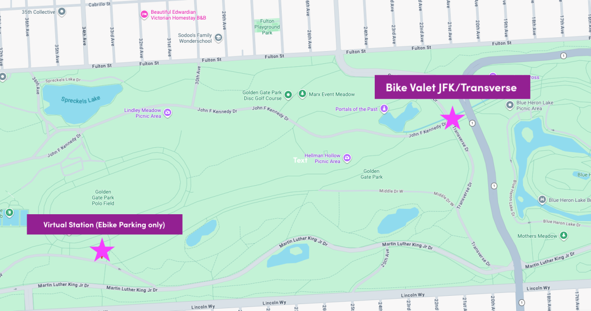 Lyft Bike Valet Locations
