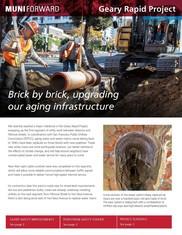 Workers repair underground infrastructure on Geary Boulevard street project