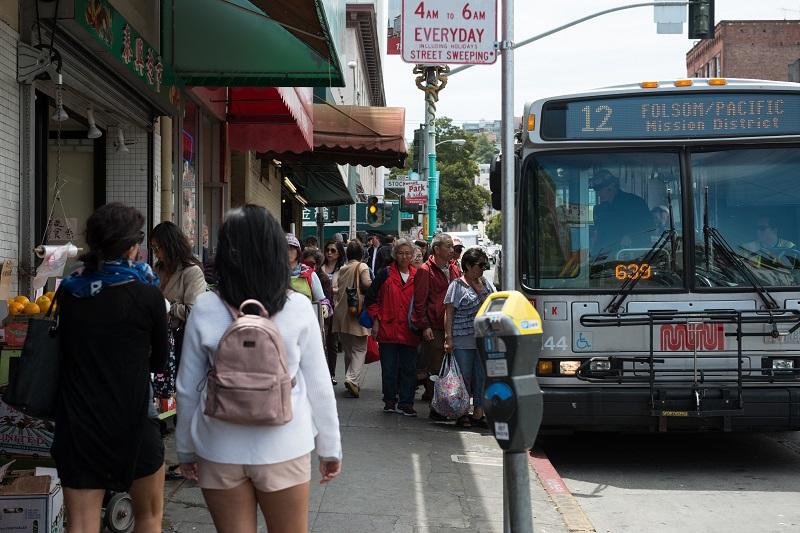 People boarding on the 12 Folsom.
