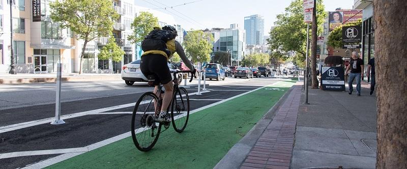Biking on the bicycle network.