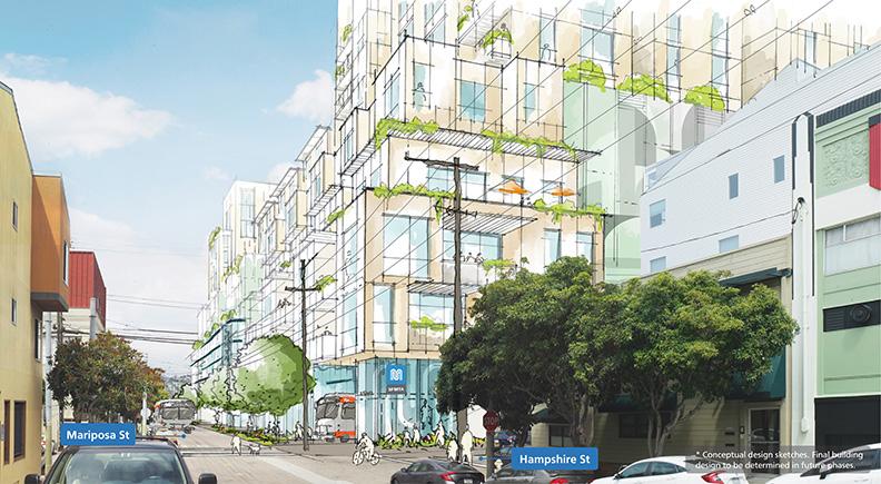 Artist concept of Mariposa Street after project