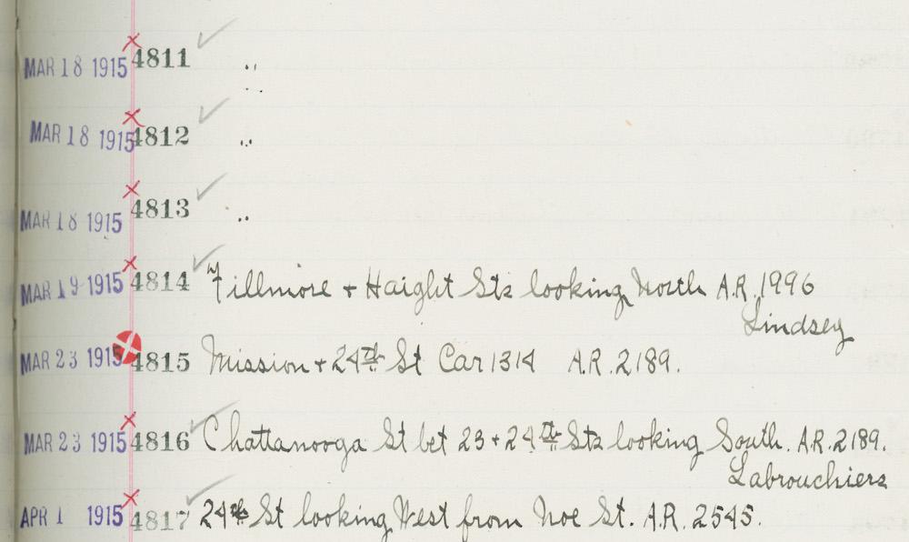 scan of book page with hand written entries