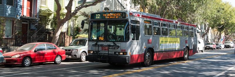 12 Folsom Pacific headed through the Mission District