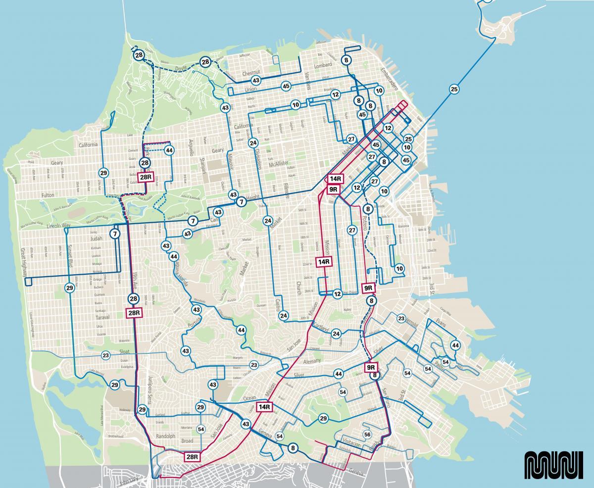 Map of proposed budget service increases
