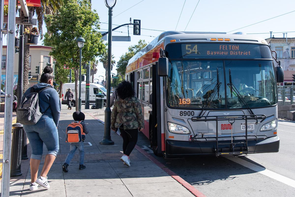 54 in bus zone in the afternoon.