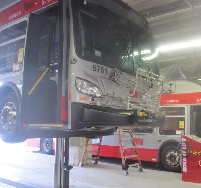 Bus on new lift