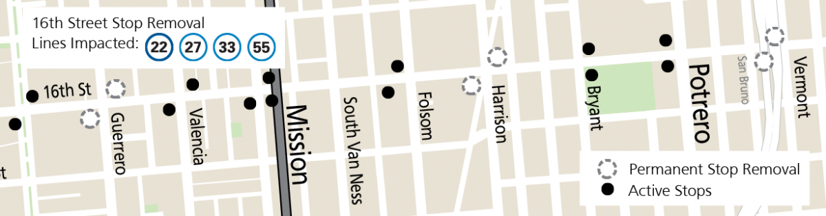 22, 27, 33, and 55 stop removal map
