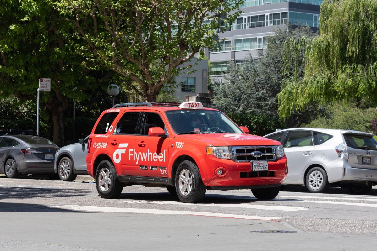 Image of a a Flywheel taxi 