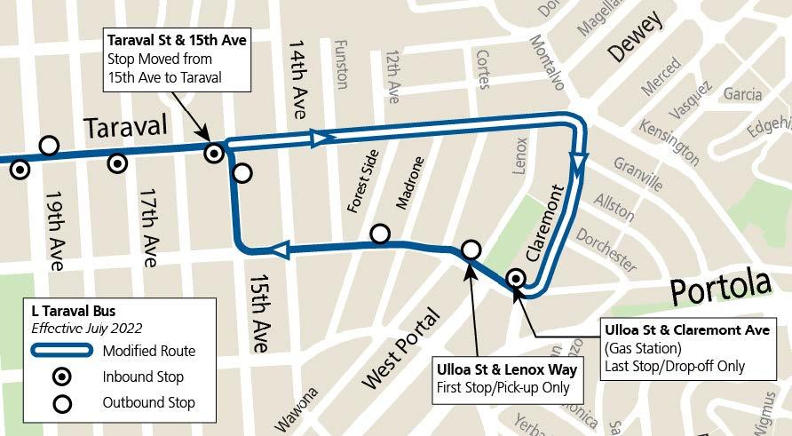 L Bus Route to West Portal