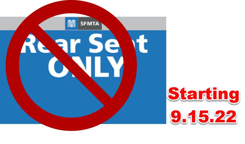 No more rear seat only sign