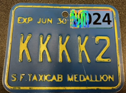 Medallion with a 2024 sticker