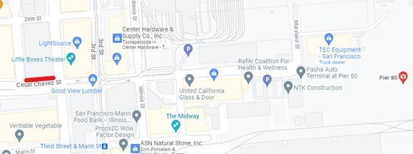 Map of taxi stand location