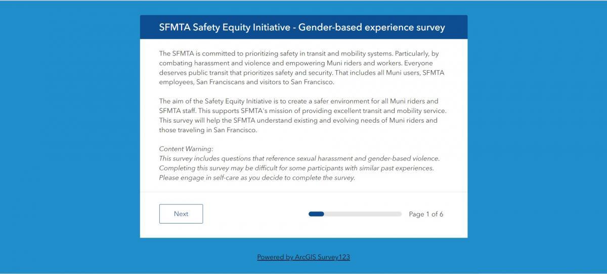 "Image of the survey introduction. The accessible text of this introduction is available by following the links below.