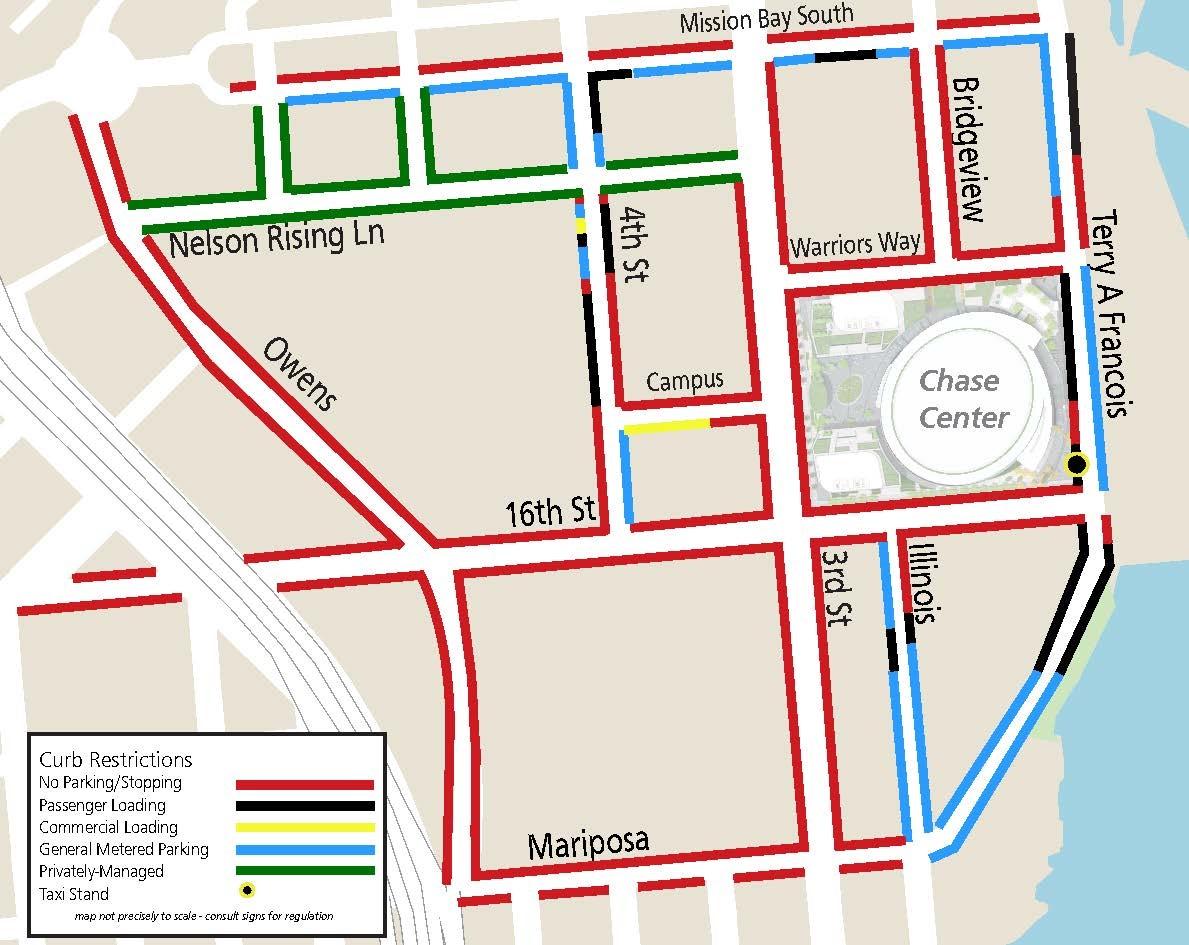 Chase Center Curb Regulations November 2022
