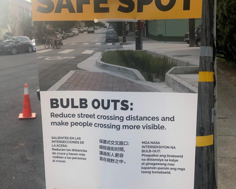 Vision Zero SF At Work Bulb Out