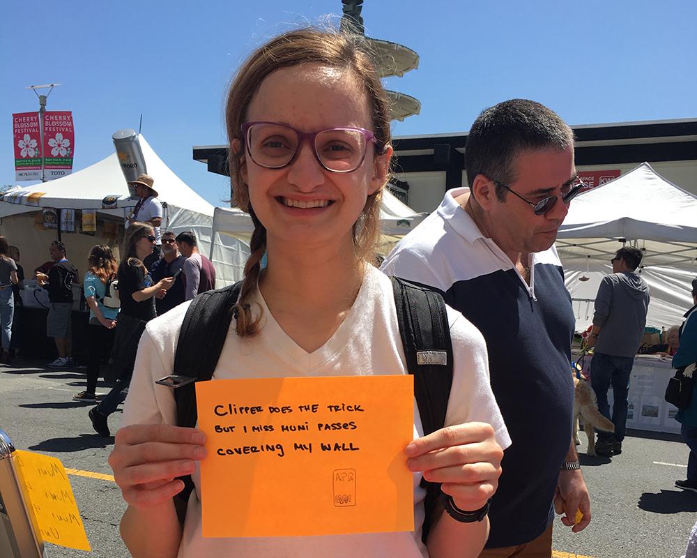 Person showing poem