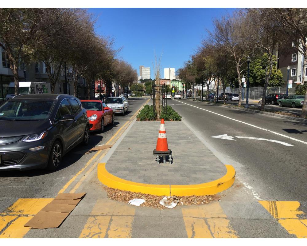 New Octavia Boulevard Median between Oak and Fell streets