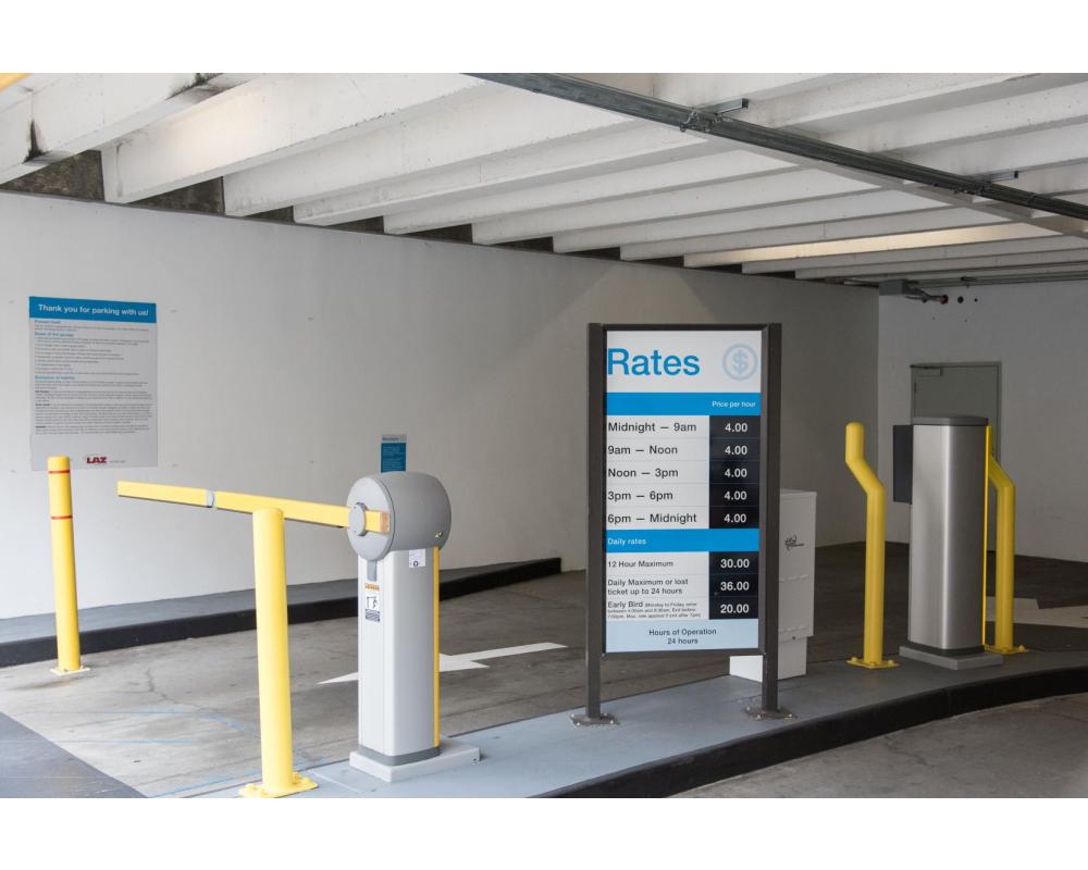New PARCS Equipment and Signage at North Beach Parking Garage