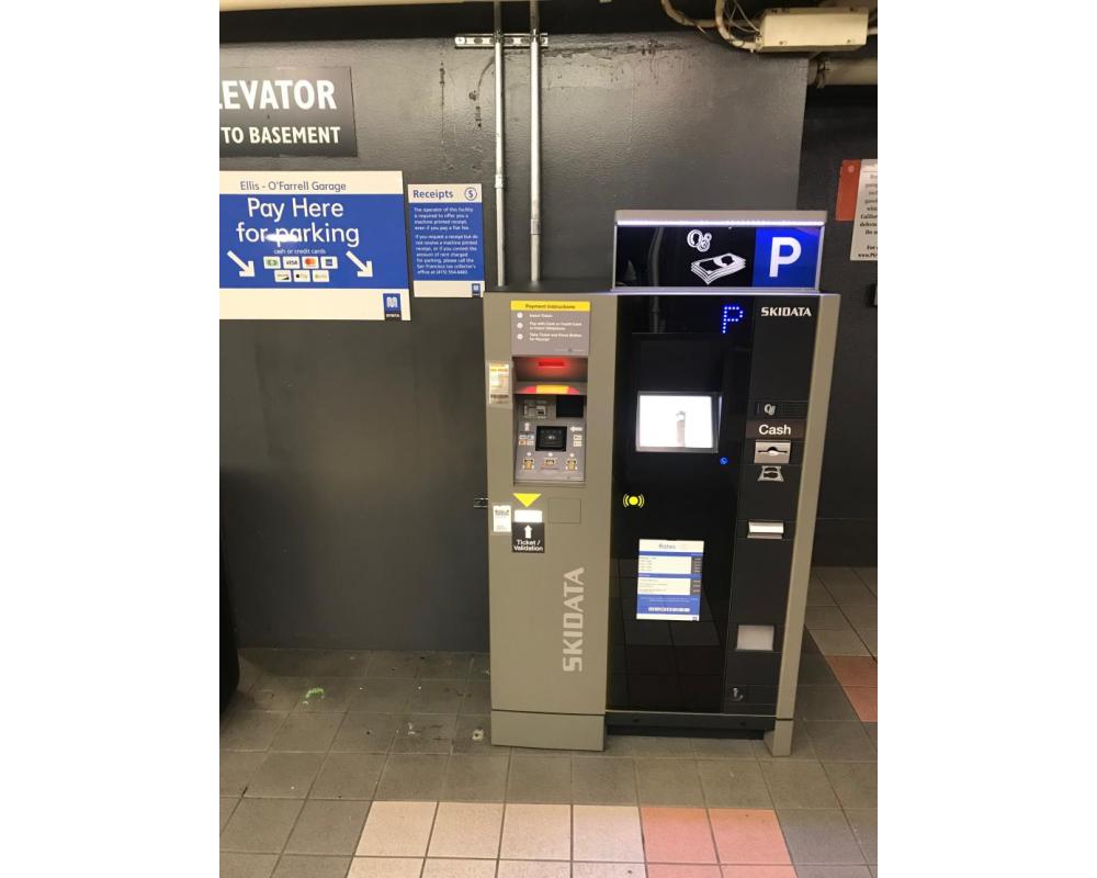 Ellis O'Farrell Garage  - New Pay Station