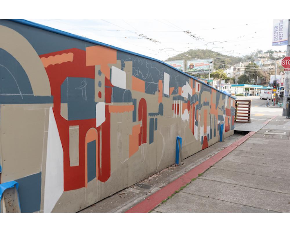 Platform mural underway at West Portal