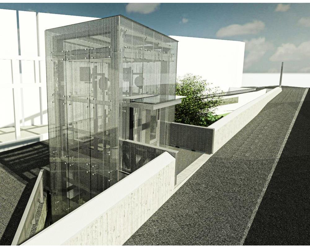 Castro Station Elevator from Market Street with new Elevator Entrance