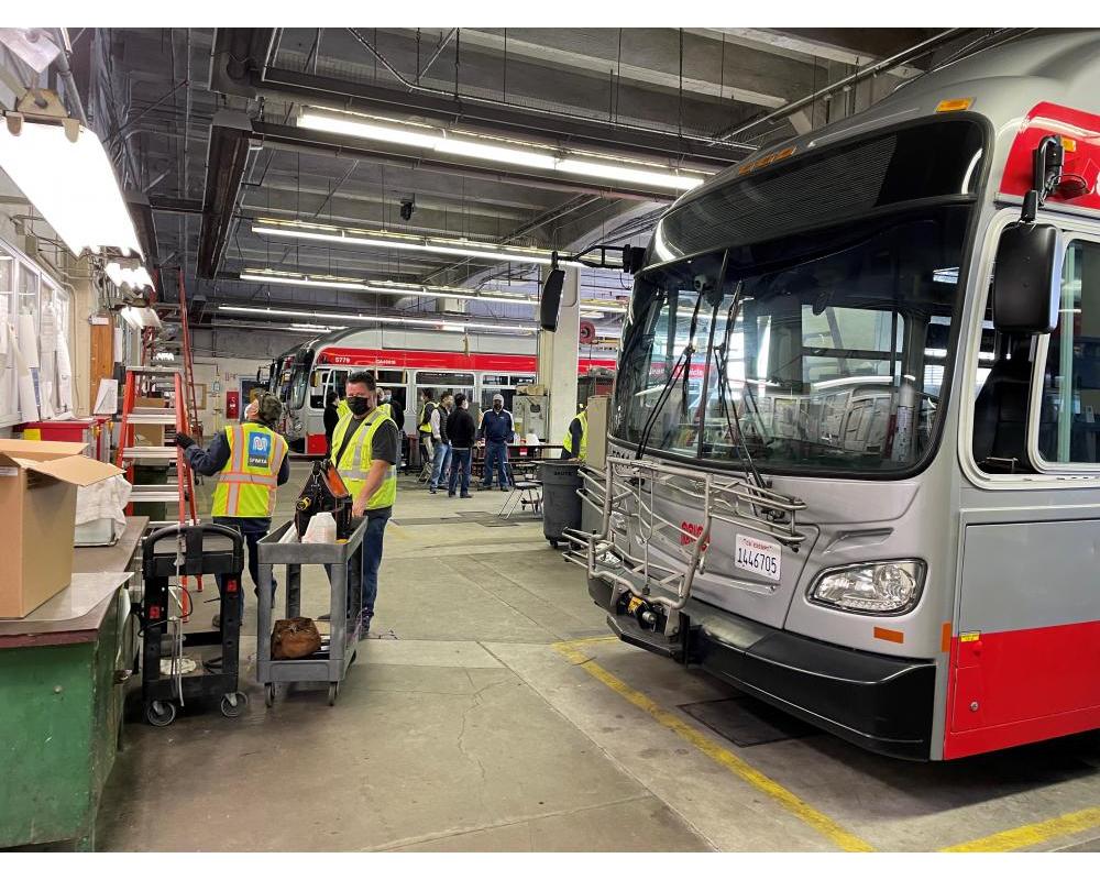 Maintenance staff working to keep the fleet in a state of good repair