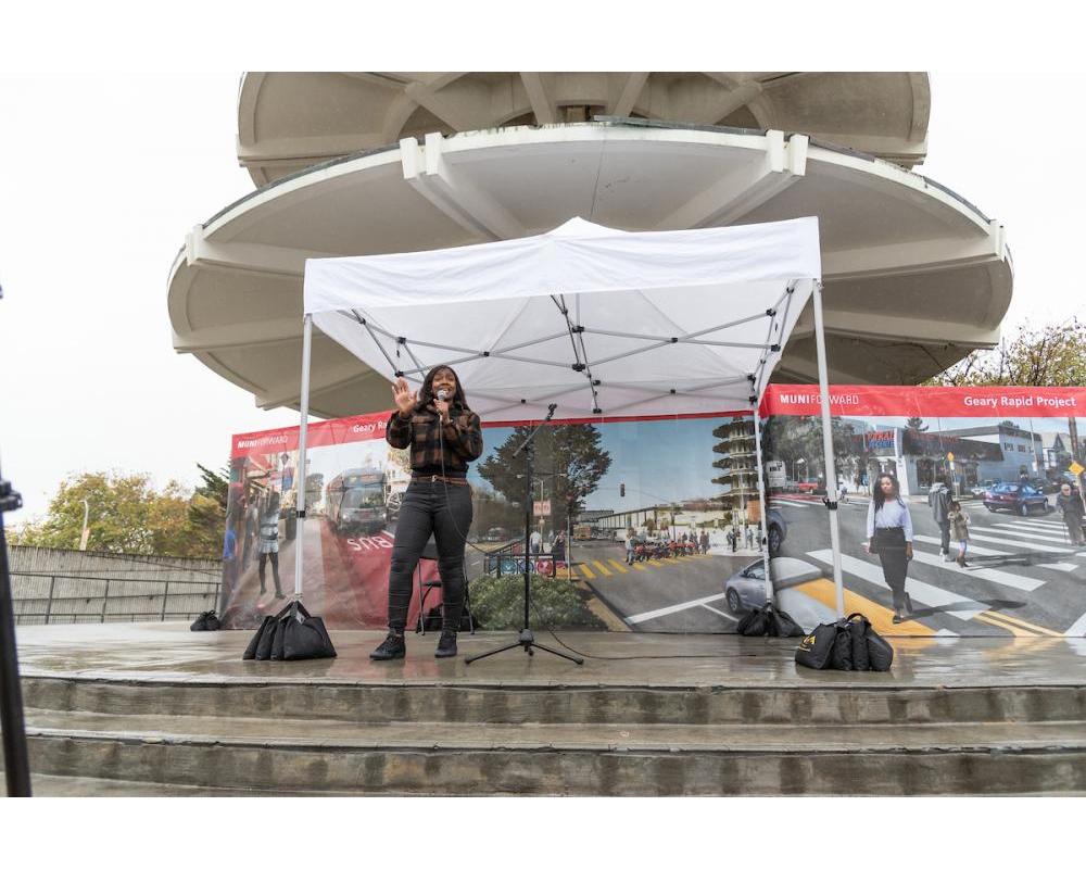 Shantae S. sings at the post-ceremony community celebration