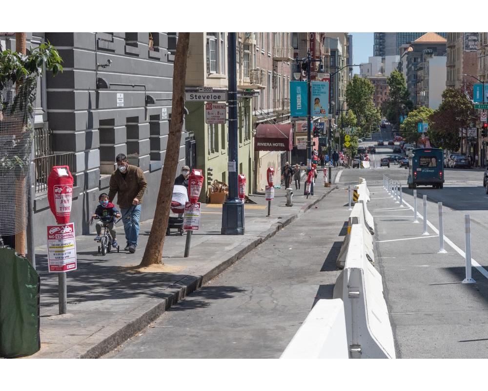 Jones Street Physical Distancing Lane August 2020