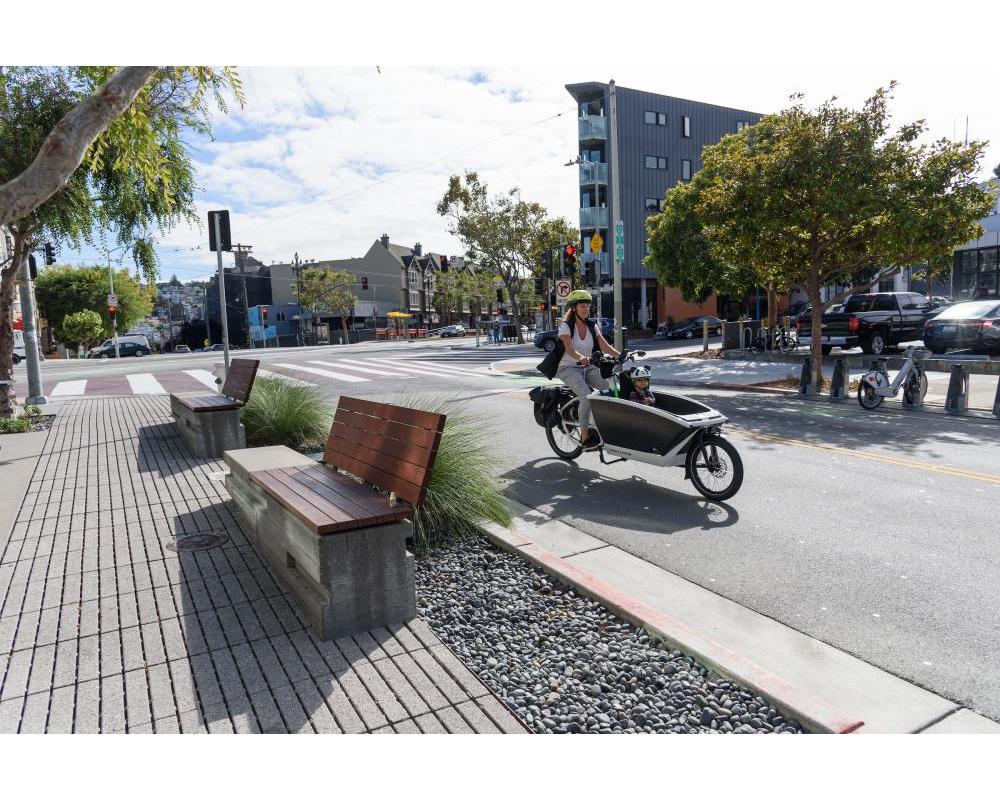 New benches and green infrastructure