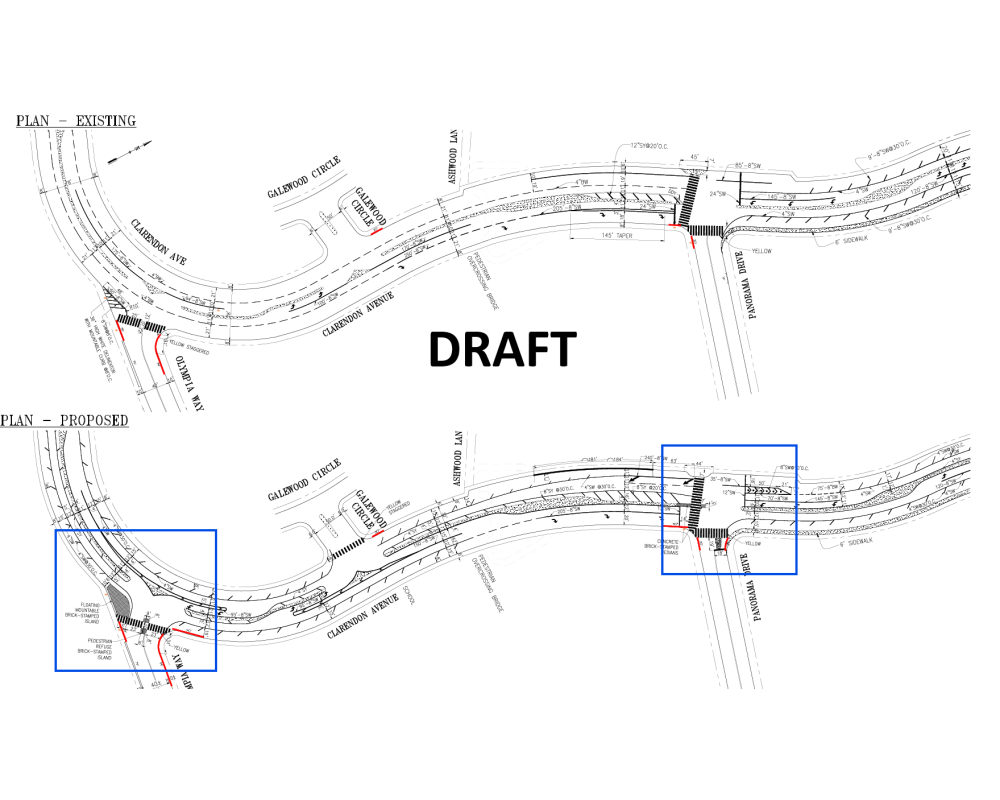 Design drawings of the existing and proposed changes 