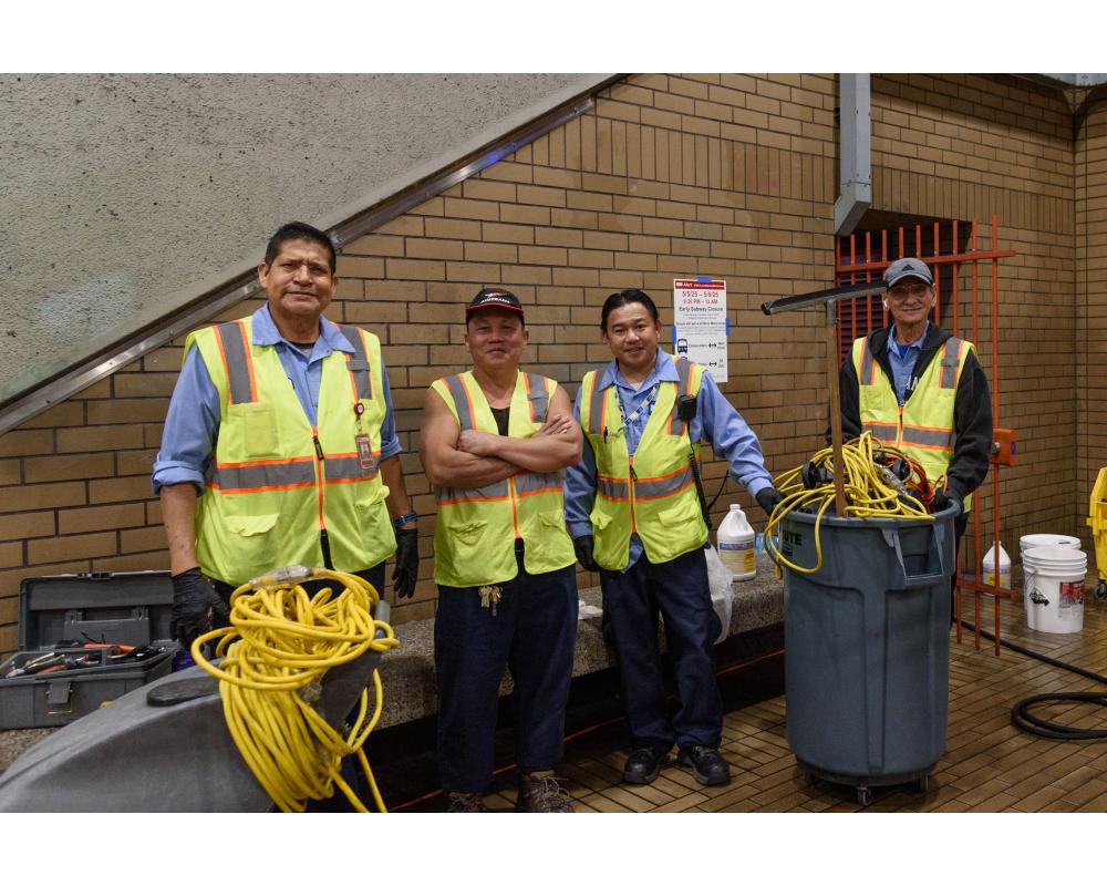SFMTA staff working the subway for a Fix It! program.