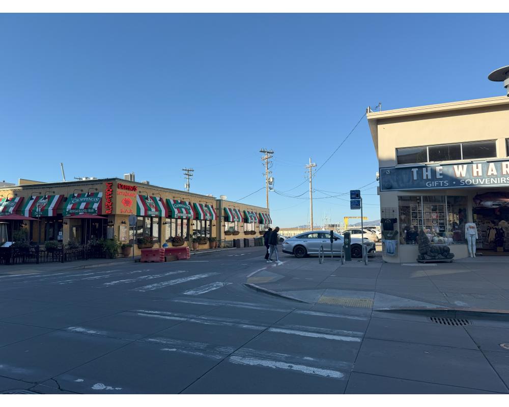 faded crosswalks on Jefferson Street