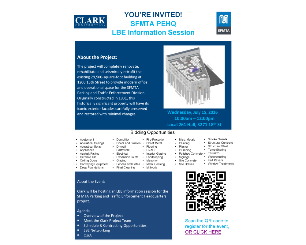 Clark Construction - SFMTA LBE Information Session